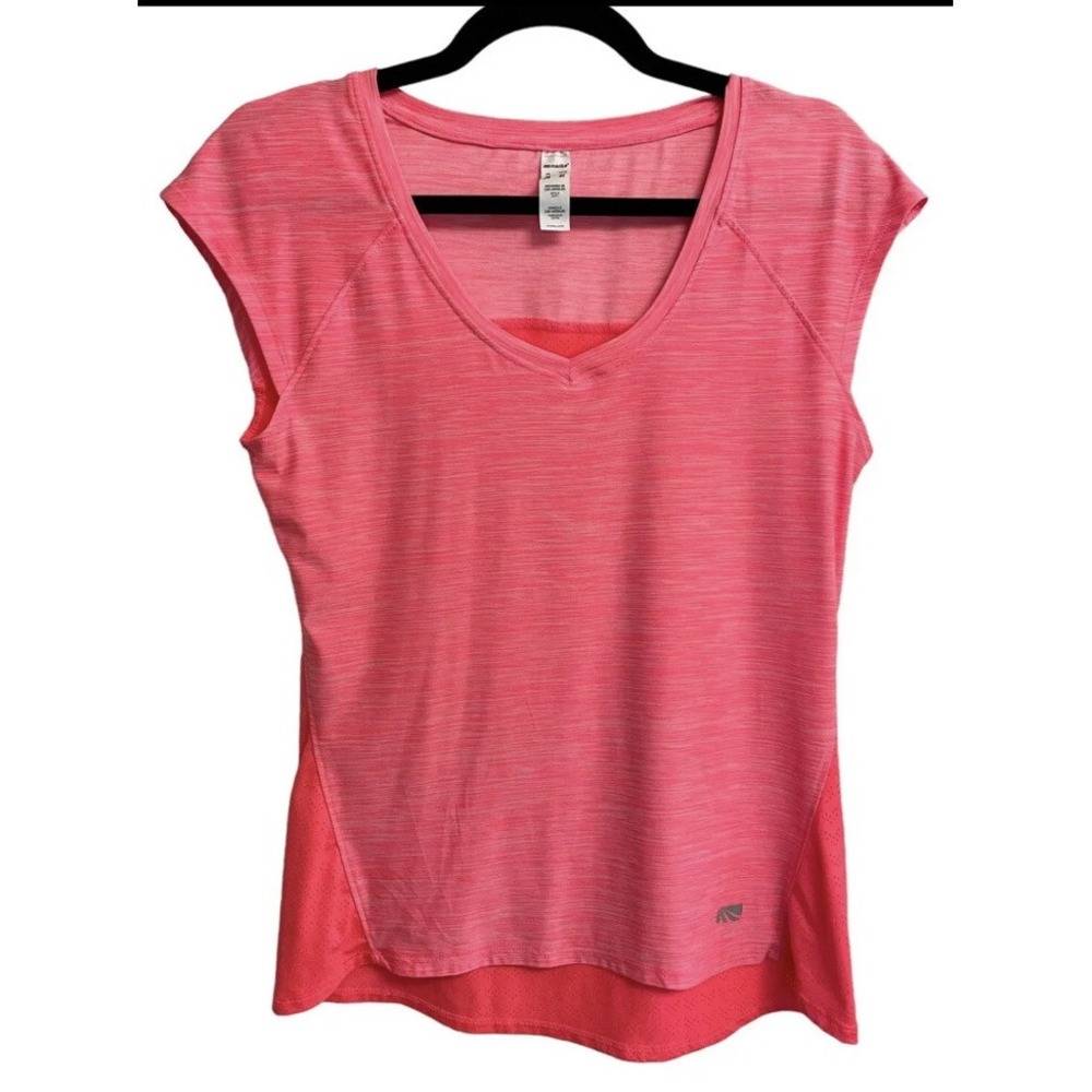 Marika V-Neck Activewear Top Womens Medium Pink Excellent